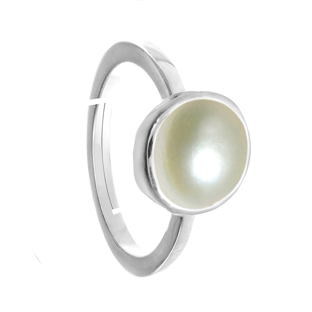 White pearl clearance ring for men