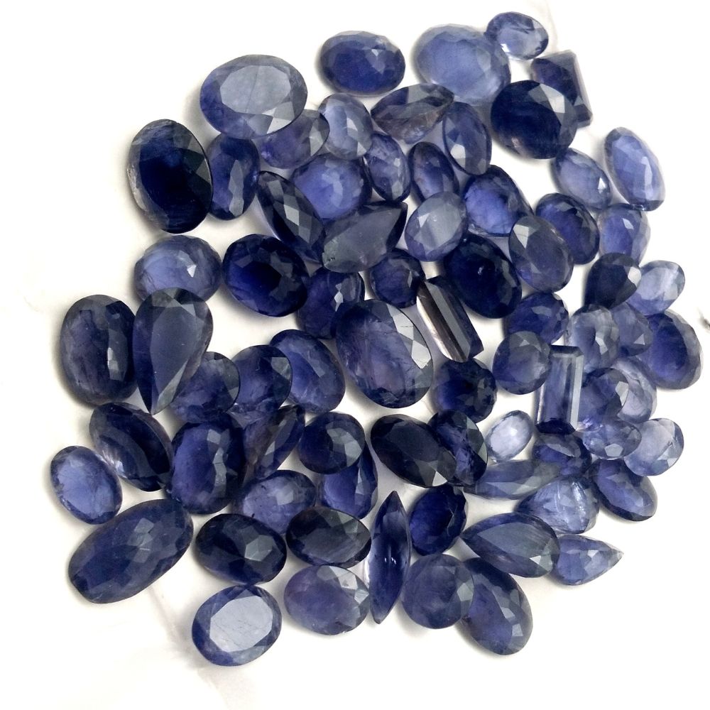 Natural Ceylon Shade Iolite Faceted Oval Shape Fine Quality Loose Gemstone at Wholesale Rates (Rs 65/Carat)
