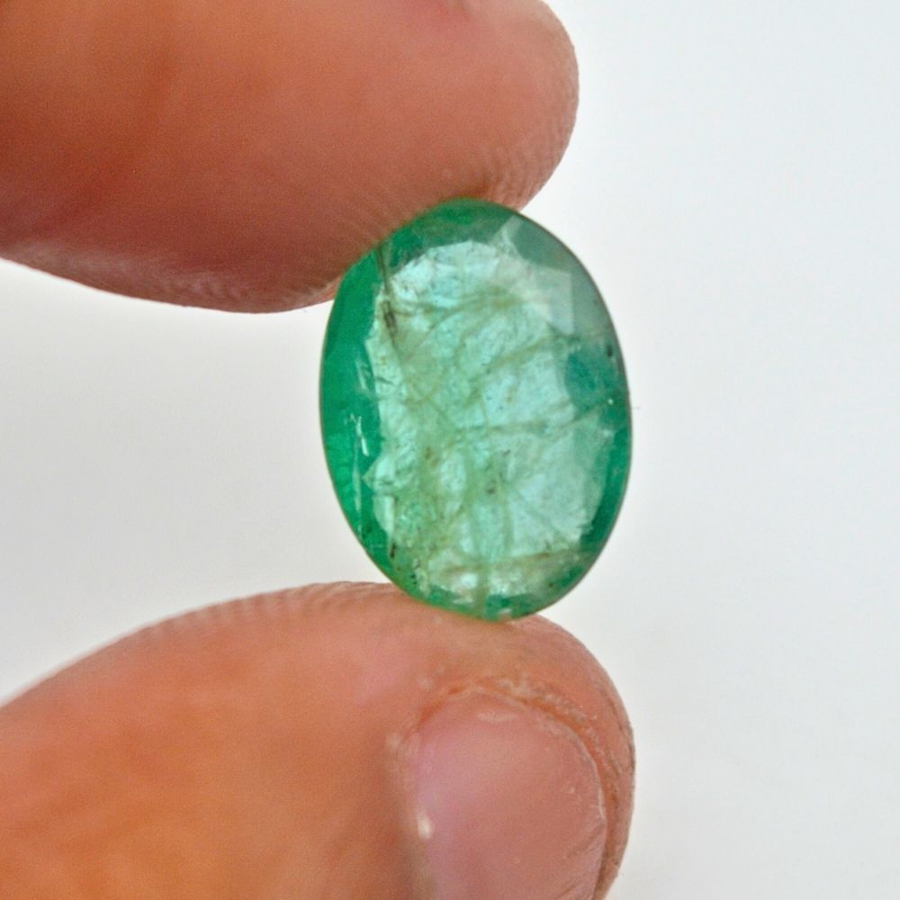 Natural Certified Panna retailer Emerald Loose Gemstone with Lab Certificate