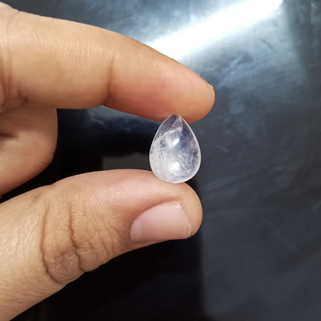 Natural Rainbow top Moonstone Cabochon Pear Shape For Jewelry