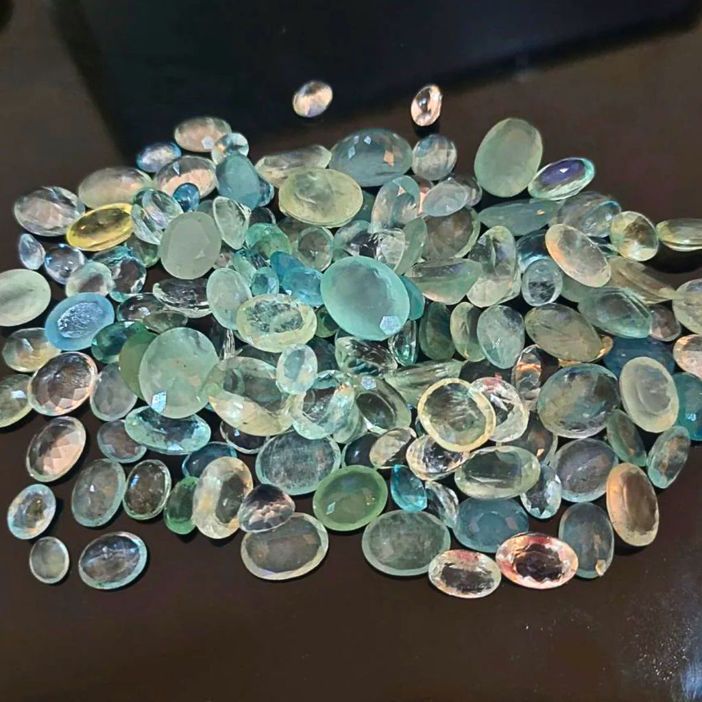Natural Aquamarine Faceted Oval Shape Fine Quality Loose Gemstone at Wholesale Rates (Rs 80/Carat)