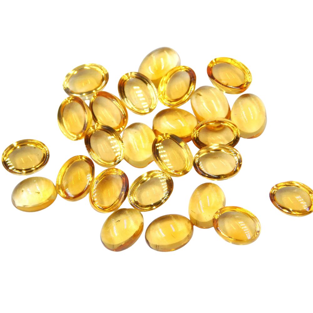 Natural Citrine Cabochon Oval Shape Fine Quality Loose Gemstone at Wholesale Rates (Rs 50/Carat)