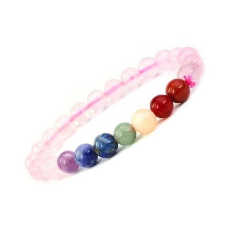 7 Chakra Bracelet Certified Natural Crystal Stones Healing Meditation and Protection For Men and Women