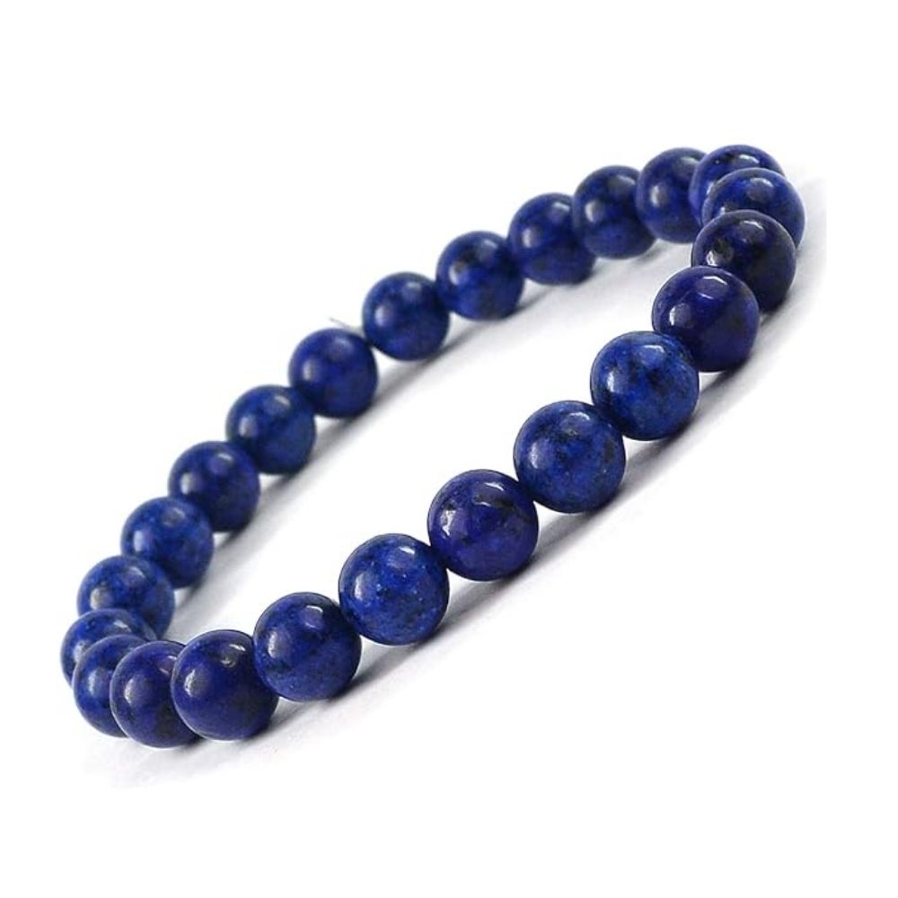 Lapis Lazuli Bracelet Genuine Gemstone Beaded Jewelry for Inner Wisdom and Serenity Crystal Healing Jewelry For Men Women