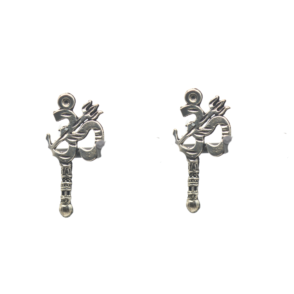Divine Om Trishul earrings A Sacred Symbol of Spiritual Power, Devotion, and Protection The unique design that can be worn daily, blending tradition with modern style.