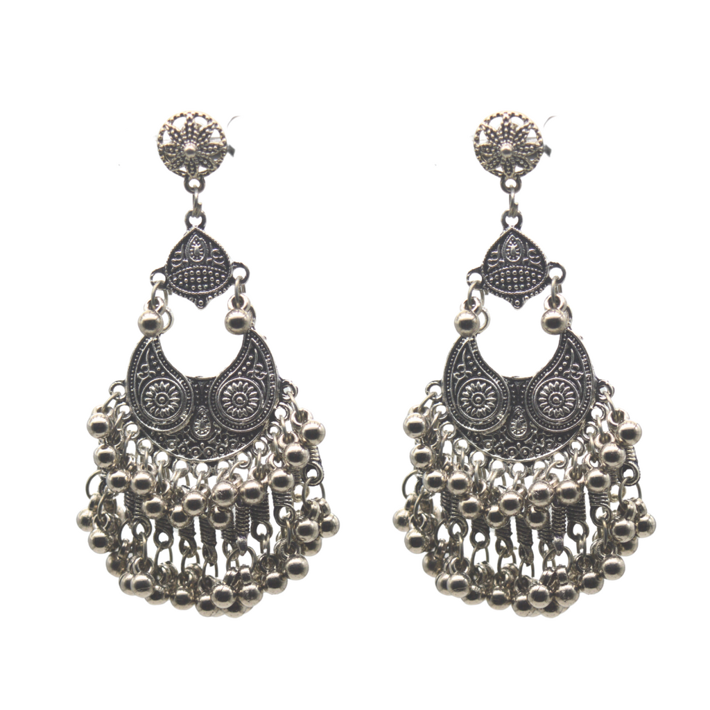 Latest Stylish Oxidised Jhumka Earrings Elegant Traditional look with beautiful Charm Timeless Heritage-Inspired Oxidized Jhumkas for Women
