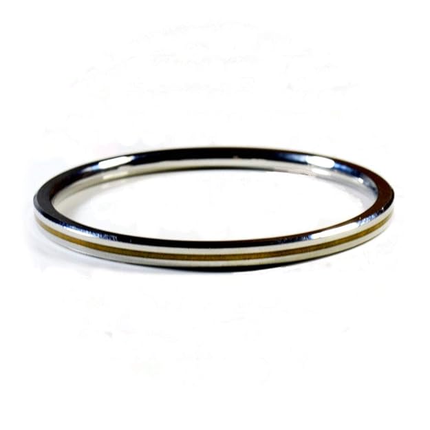 Brass & Stainless Steel Heavy Kadda Sikh Punjabi Bracelet For Gents Kada Size :2-12