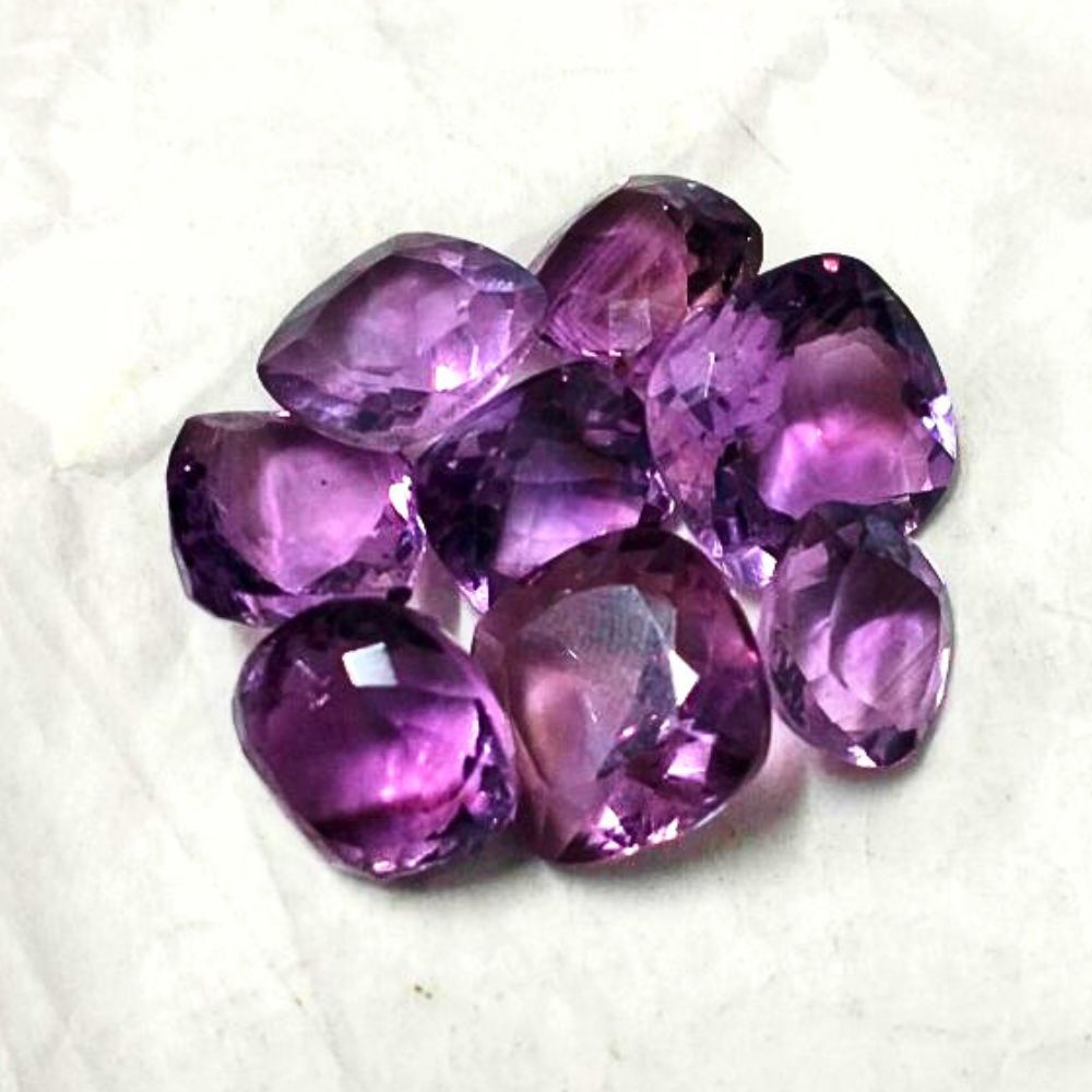 Natural Amethyst Cushion Shape Fine Quality Loose Gemstone at Wholesale Rates (Rs 45/Carat)
