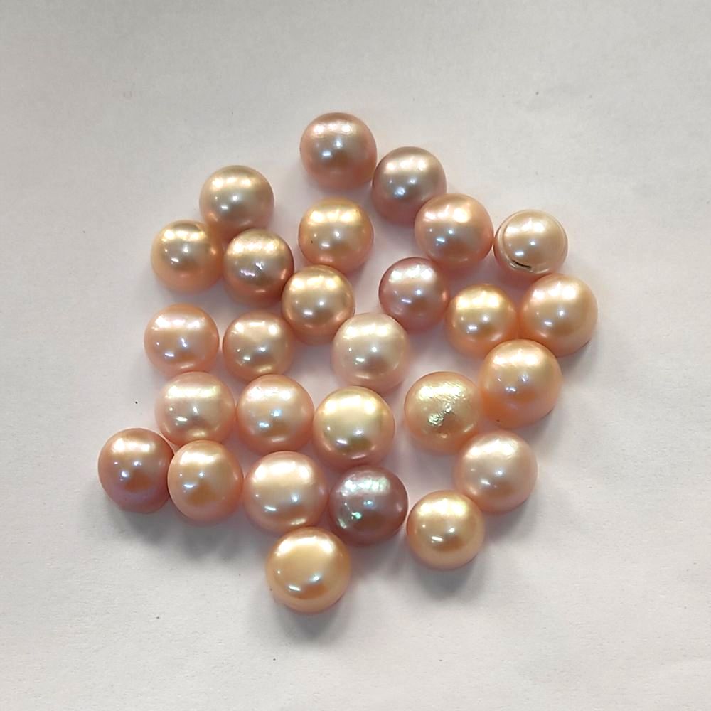Natural Pink Pearl Round Shape Fine Quality Loose Gemstone at Wholesale Rates (Rs 25/Carat)