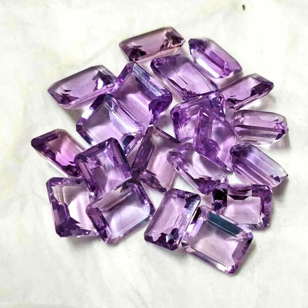 Natural Amethyst Octagon Shape Fine Quality Loose Gemstone at Wholesale Rates (Rs 45/Carat)