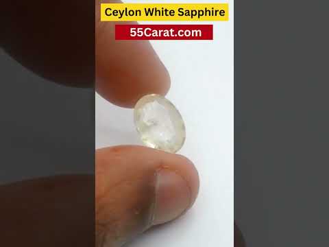 Natural Ceylon White Sapphire Faceted Oval Shape Fine Quality Loose Gemstone at Wholesale Rates (Rs 3000/Carat)