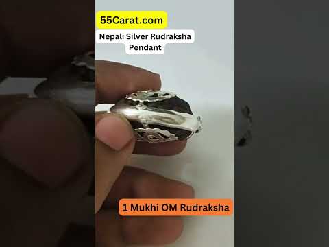 Natural 1 Mukhi Nepali Om Rudraksha Silver Pendant at Wholesale Rates (Rs 1100/Piece)