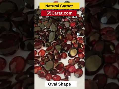 Natural Red Garnet Faceted Oval Shape Fine Quality Loose Gemstone at Wholesale Rates (Rs 150/Carat)