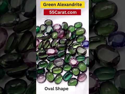 Lab Created Green Alexandrite Oval Shape Fine Quality Loose Gemstone at Wholesale Rates (Rs 60/Carat)