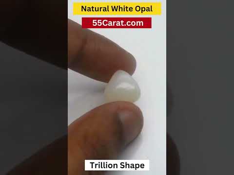 Natural White Opal Trillion Shape Fine Quality Loose Gemstone at Wholesale Rates (Rs 200/Carat)