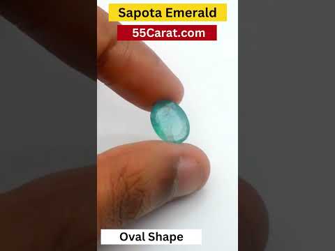 Natural Sapota Emerald Oval Shape Fine Quality Loose Gemstone at Wholesale Rates (Rs 700/Carat)