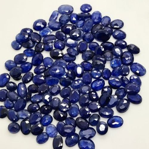Natural Blue Sapphire Faceted Oval Shape Fine Quality Loose Gemstone at Wholesale Rates (Rs 150/Carat)