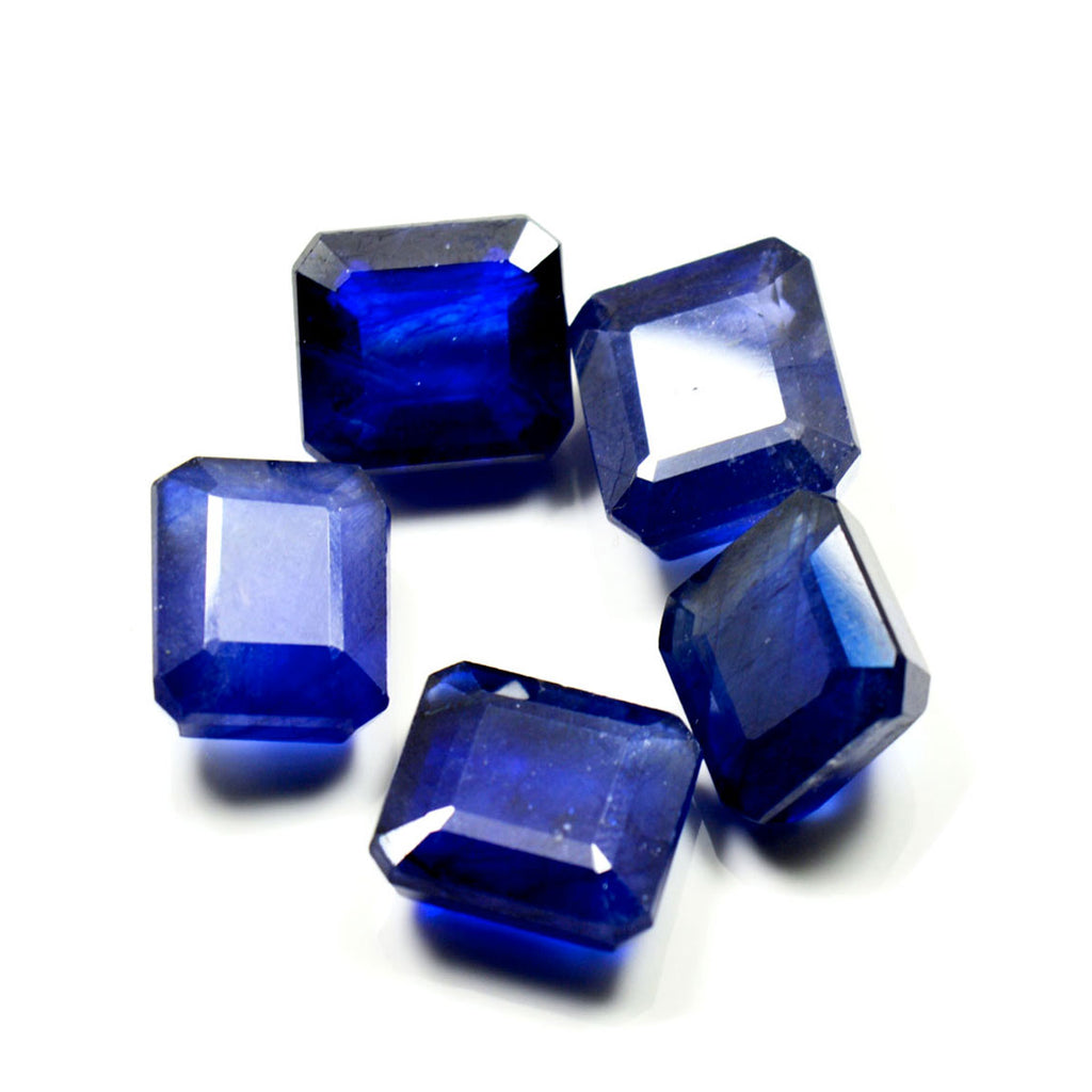 Natural Blue Sapphire Faceted Square Shape Fine Quality Loose Gemstone at Wholesale Rates (Rs 150/Carat)