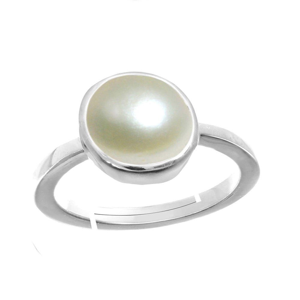 EVERYTHING GEMS 8.25 Ratti 7.50 Carat 100% LAB - CERTIFIED Pearl Moti Stone  Astrological Brass Pearl Silver Plated Ring Price in India - Buy EVERYTHING  GEMS 8.25 Ratti 7.50 Carat 100% LAB -