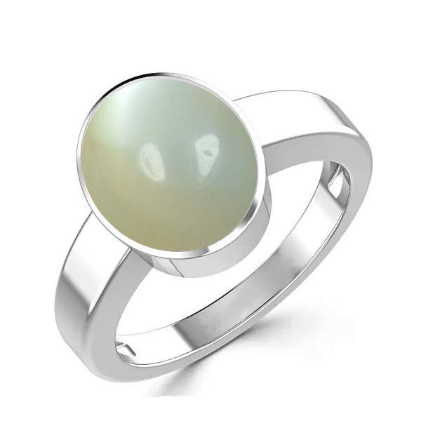 Natural Moonstone June Month Stone 925 Sterling Silver Ring 2.25 to 9.25 ratti Simple Oval Shape For Mens & Womens ring size IND:6-28
