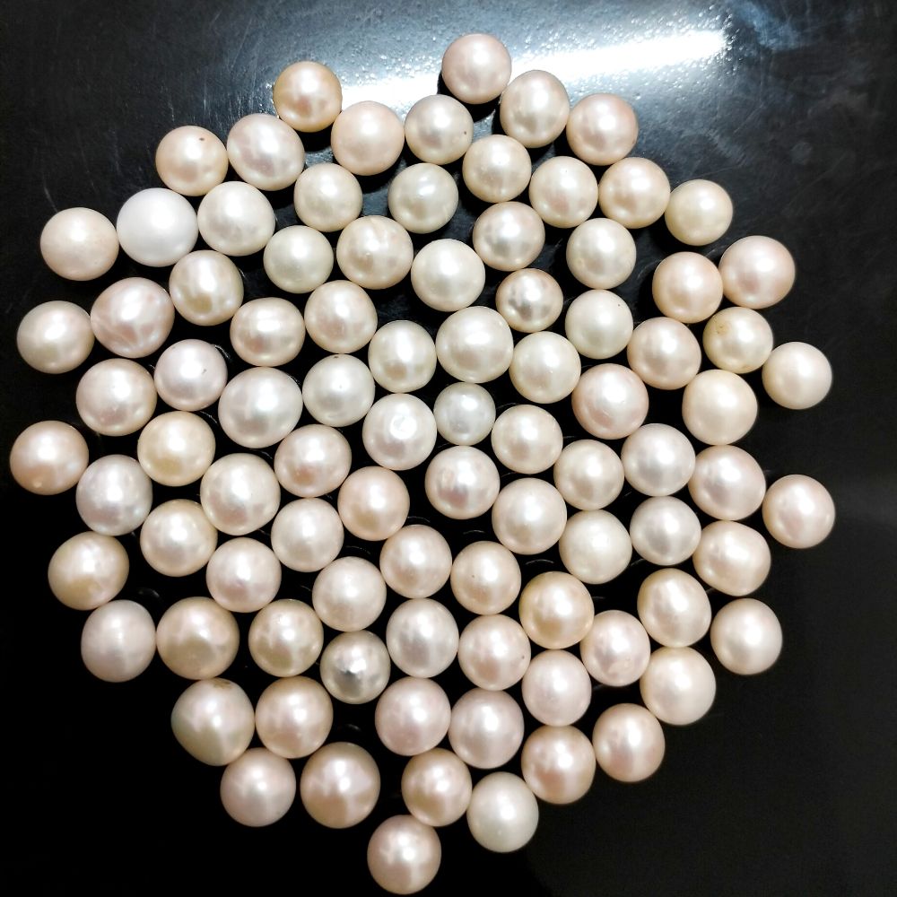 Natural South Sea Pearl Round Shape Fine Quality Loose Gemstone at Wholesale Rates (Rs 100/Carat)