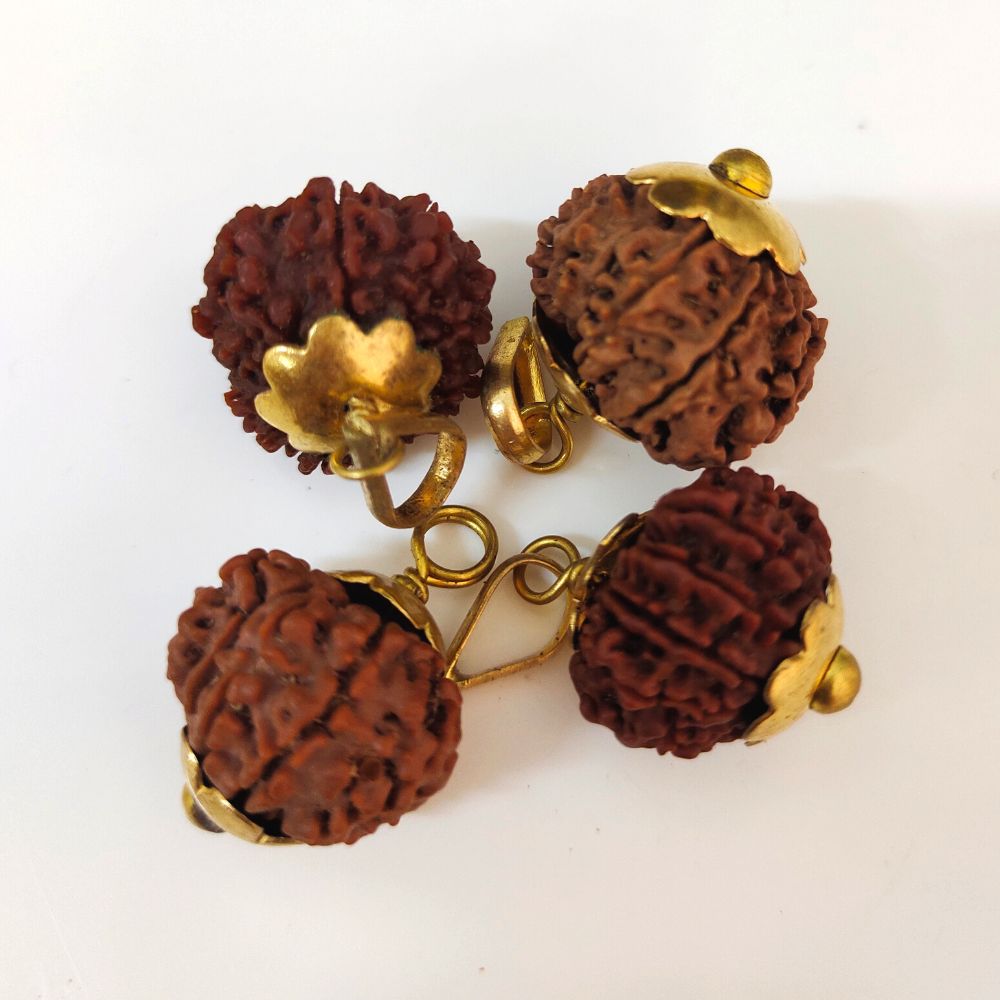 Natural 12 Mukhi Nepali Rudraksha Gold Plated Pendant at Wholesale Rates (Rs 2420/Piece)