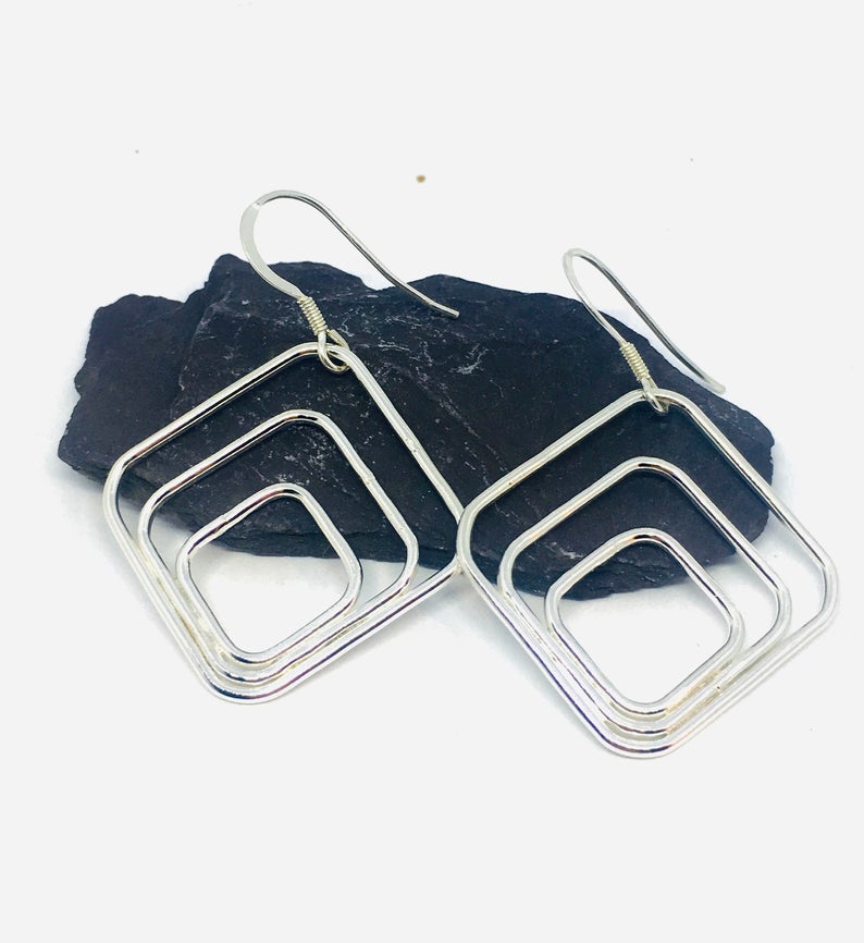 925 Sterling Silver Womens Simple Plane Dangle Earrings Bulk Rate 150/Gram Design-1