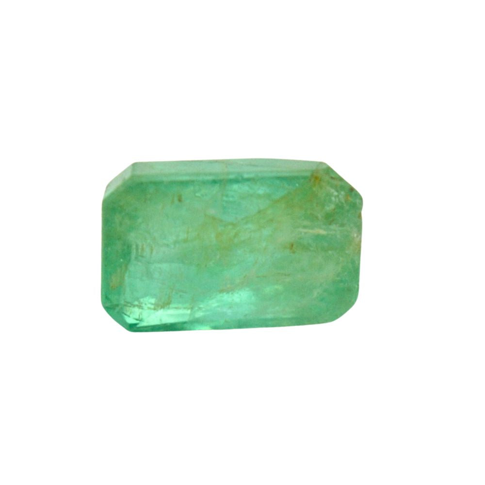 3.9 Carat 4.3 Ratti Certified Natural Zambian Emerald (Panna) Rectangle Shape Fine Quality Loose Gemstone at Wholesale Rates (Rs 900/carat)