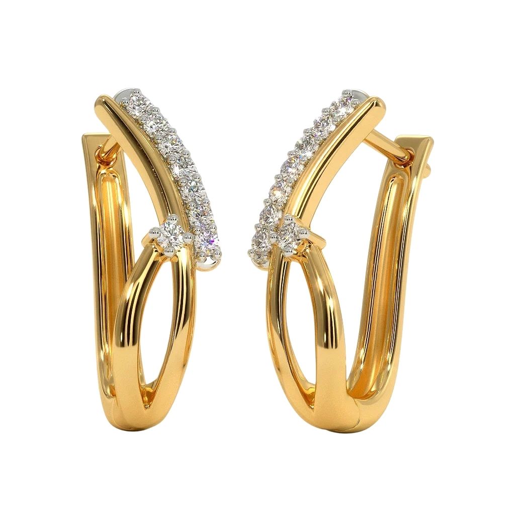 18k Gold Plated Women's Earrings 925 Sterling Silver Bulk Rate 160/Gram Design-18