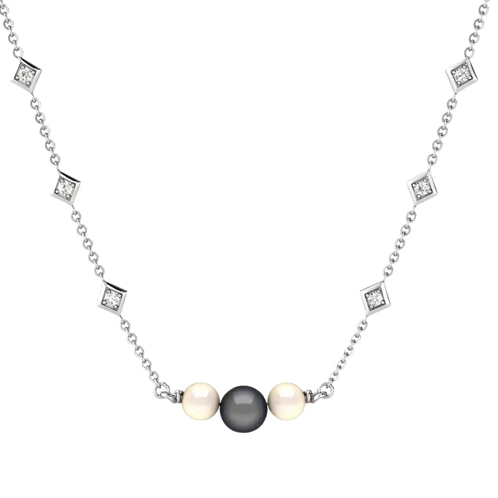 925 Sterling Silver Women's Pearl Necklace Bulk Rate 150/Gram Design-14