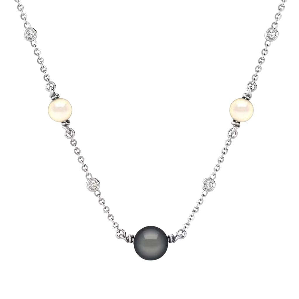 925 Sterling Silver Women's Pearl Necklace Bulk Rate 150/Gram Design-13