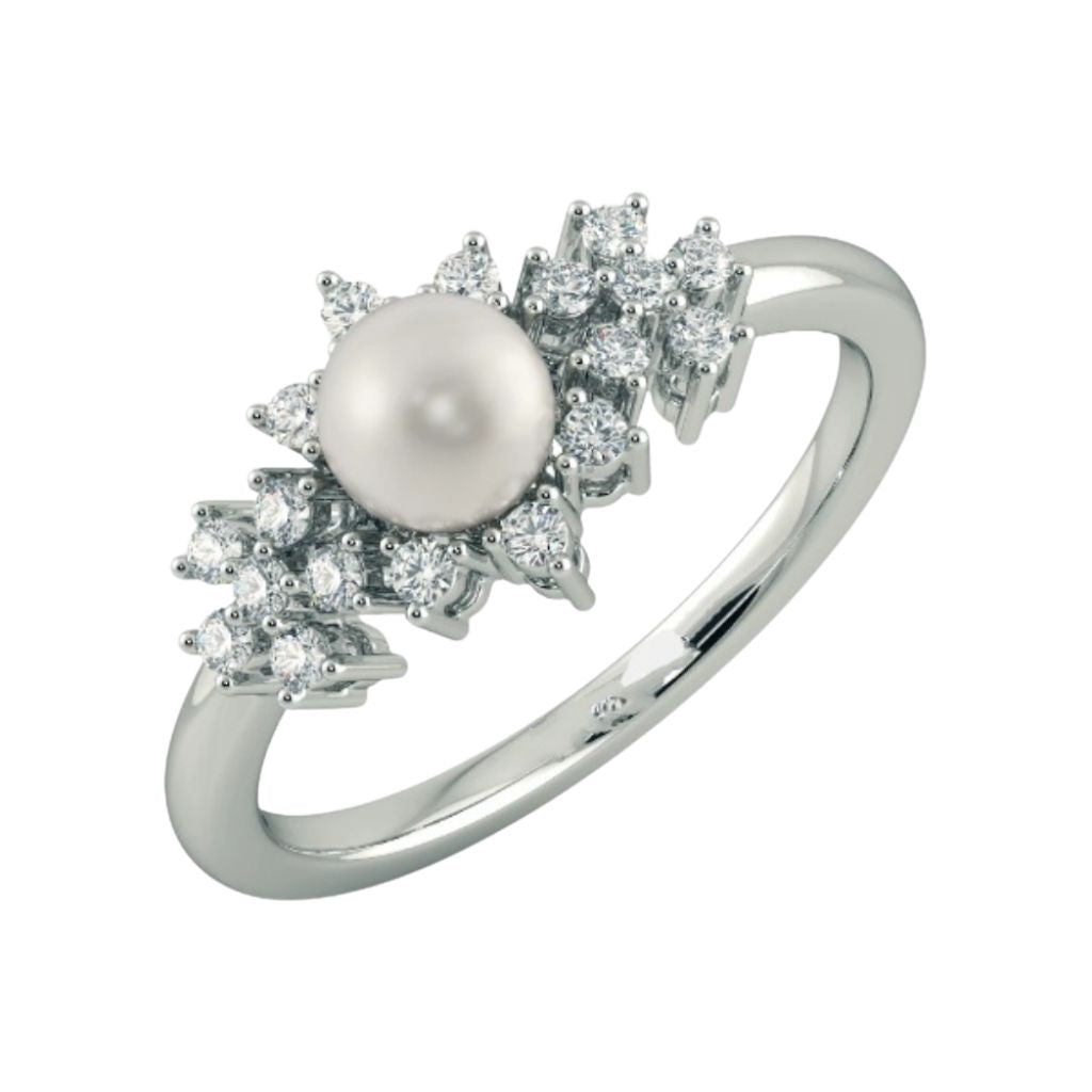 925 Sterling Silver Women's Pearl Rings Bulk Rate 150/Gram Design-4