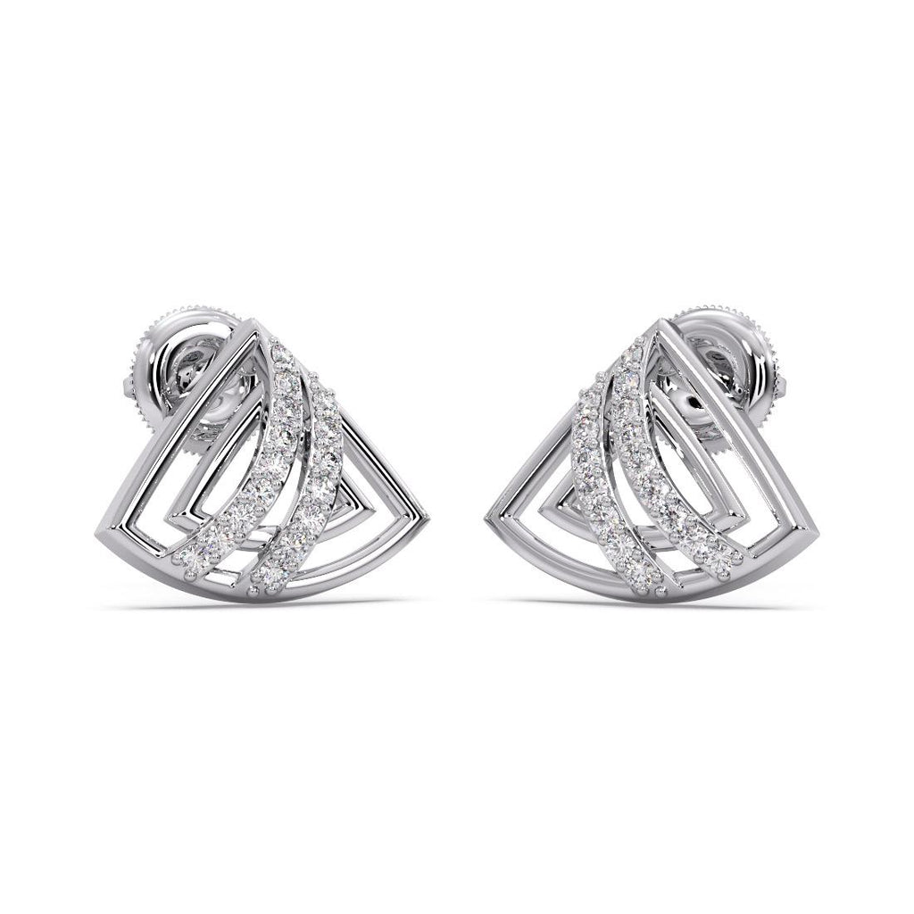 925 Sterling Silver Women's CZ Stud Earrings Bulk Rate 150/Gram Design-35