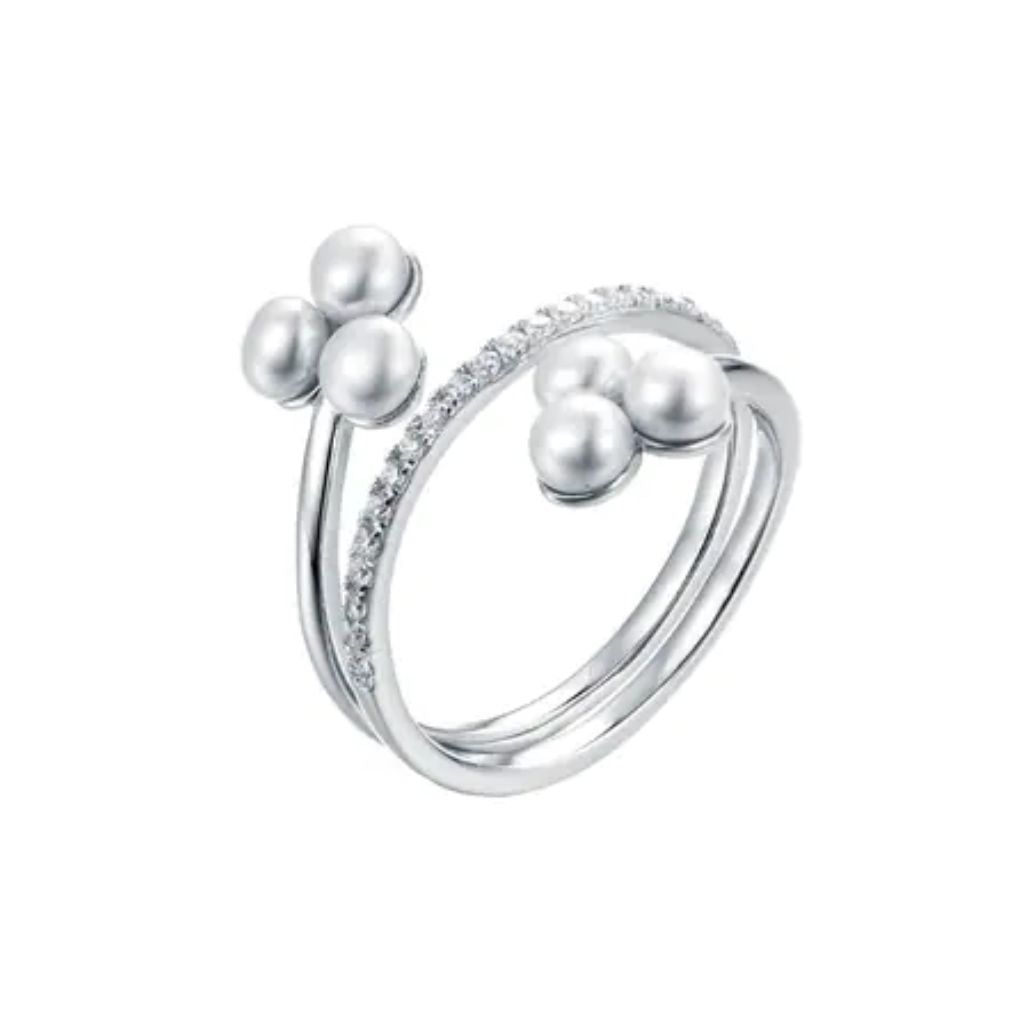 925 Sterling Silver Women's Pearl Rings Bulk Rate 150/Gram Design-28