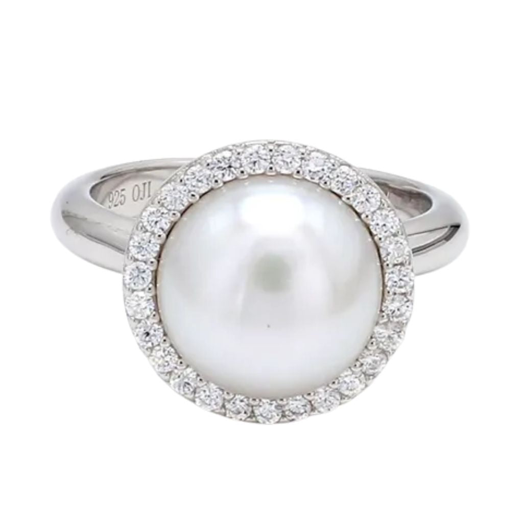 925 Sterling Silver Women's Pearl Rings Bulk Rate 150/Gram Design-22