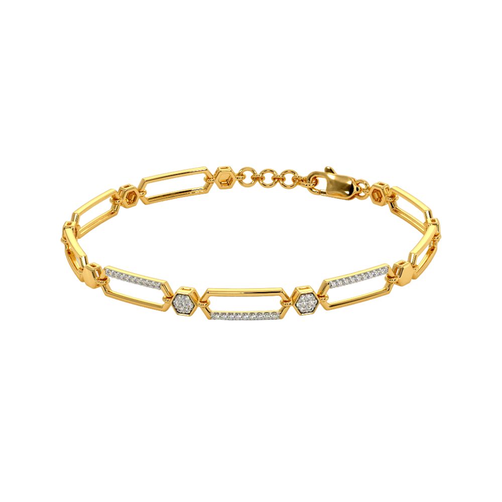 18k Gold Plated Women's Bracelets 925 Sterling Silver Bulk Rate 160/Gram Design-6