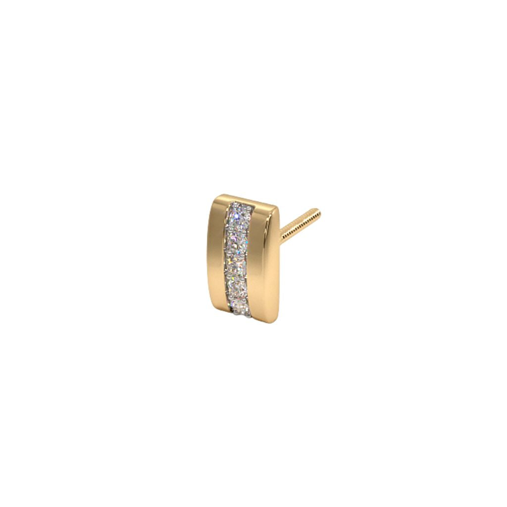 18k Gold Plated 925 Sterling Silver Men's Earrings Bulk Rate 160/Gram Design-18