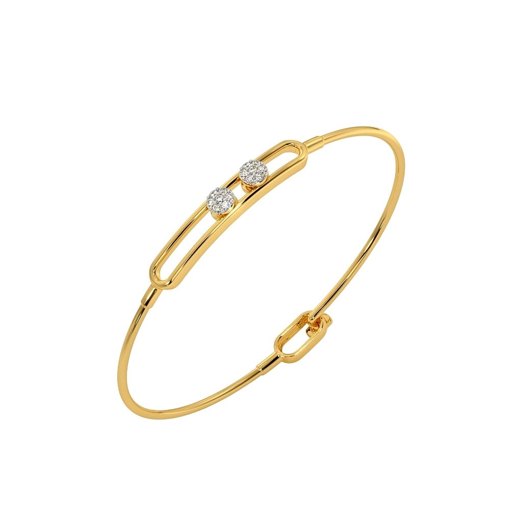 18k Gold Plated Women's Bangles 925 Sterling Silver Bulk Rate 160/Gram Design-31