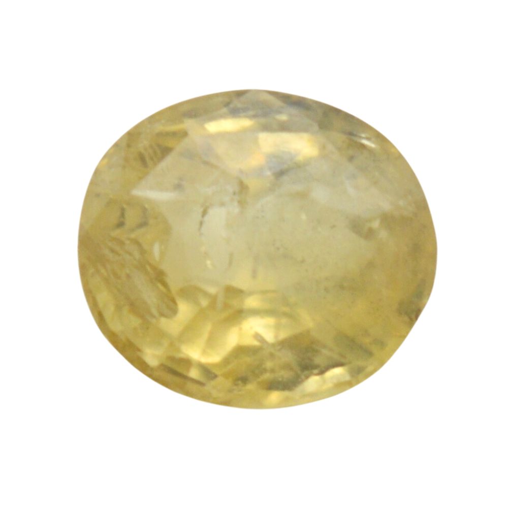 2.6 Carat 2.9 Ratti Certified Natural Ceylon Yellow Sapphire (Pukhraj) Fine Quality Loose Gemstone at Wholesale Rates (Rs 3000/Carat)