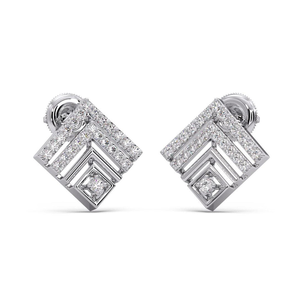 925 Sterling Silver Women's CZ Stud Earrings Bulk Rate 150/Gram Design-33