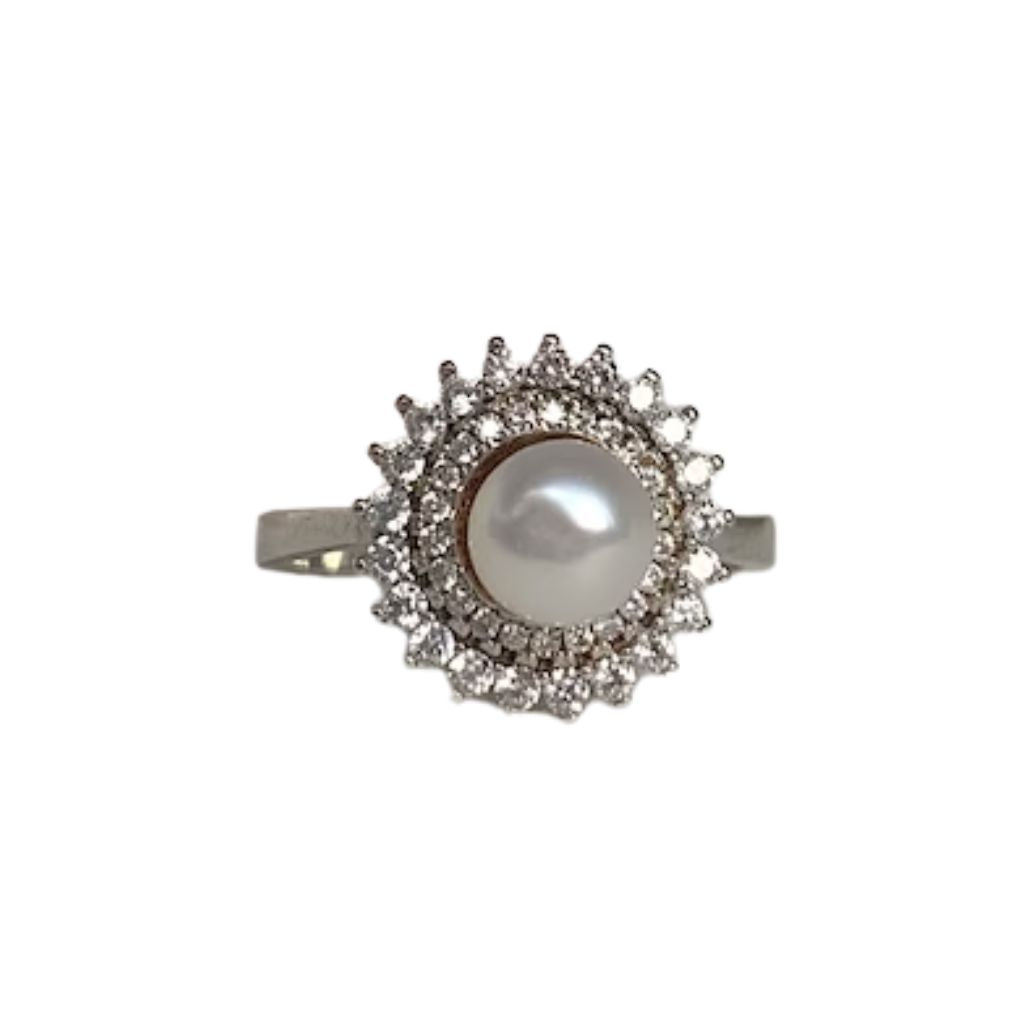 925 Sterling Silver Women's Pearl Rings Bulk Rate 150/Gram Design-13