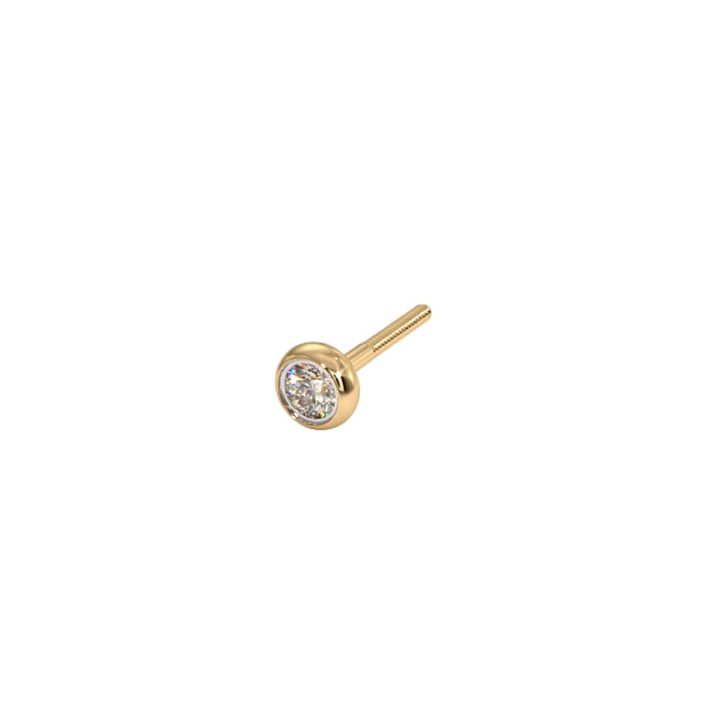 18k Gold Plated 925 Sterling Silver Men's Earrings Bulk Rate 160/Gram Design-23