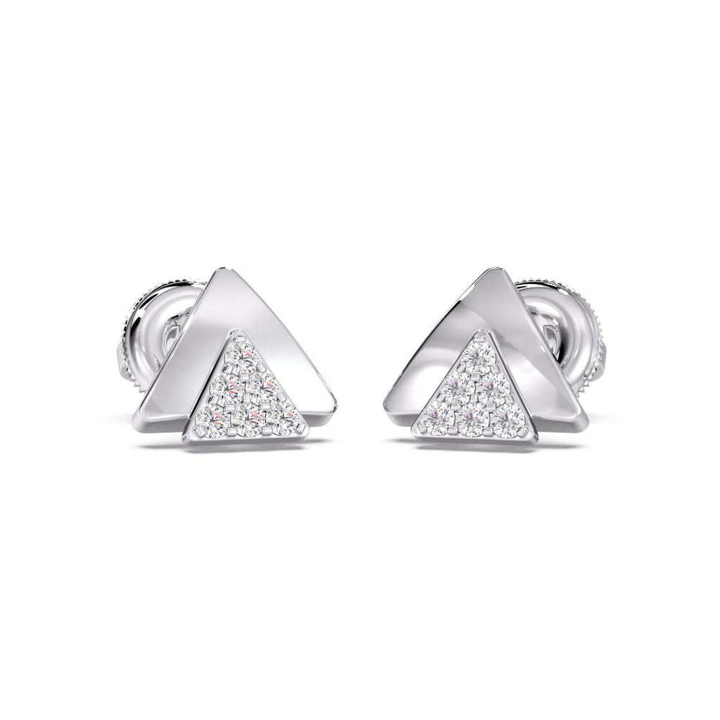 925 Sterling Silver Women's CZ Stud Earrings Bulk Rate 150/Gram Design-38