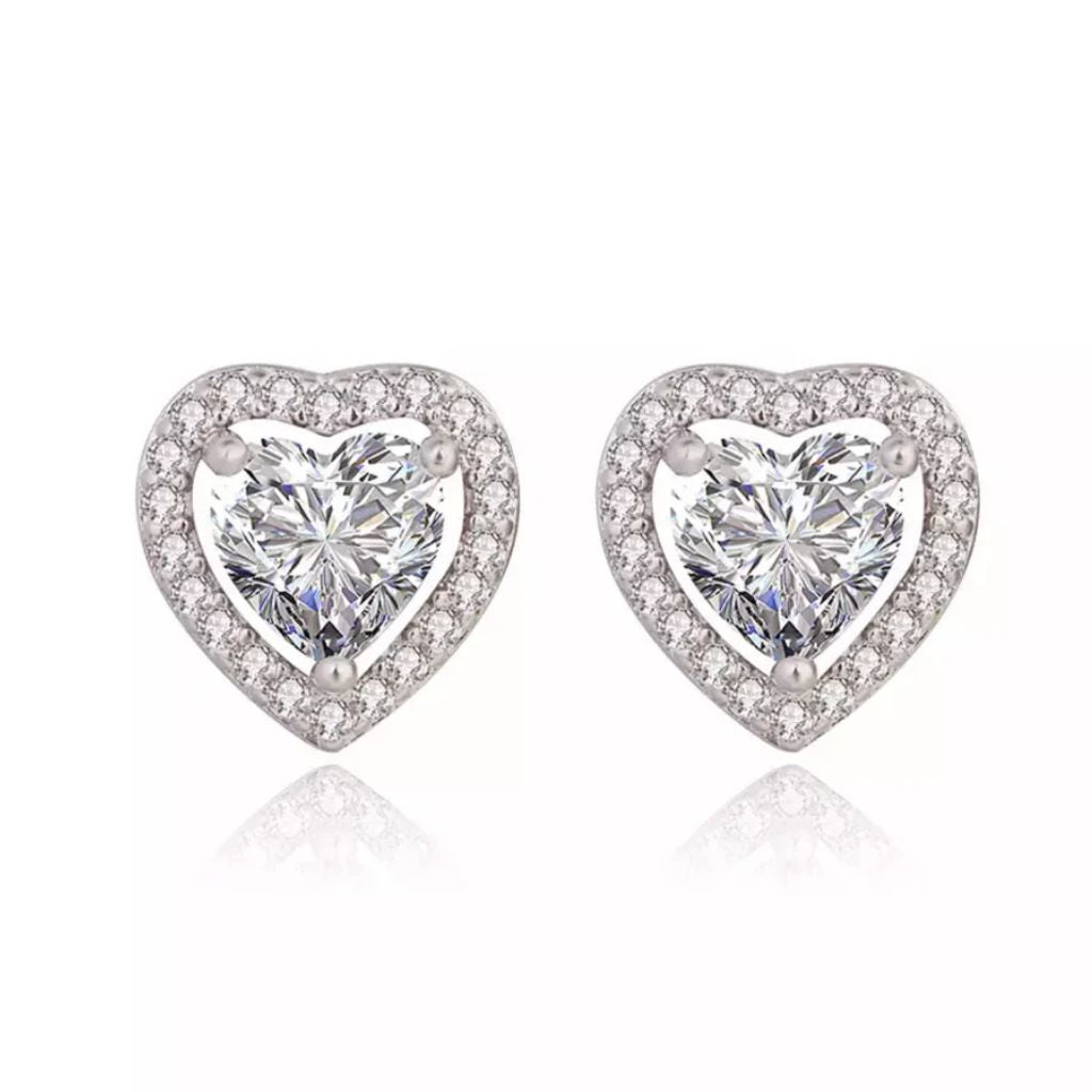 925 Sterling Silver Women's CZ Stud Earrings Bulk Rate 150/Gram Design-12