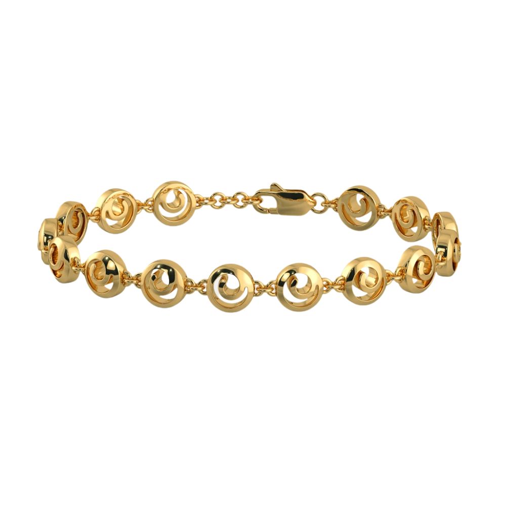 18k Gold Plated Women's Bracelets 925 Sterling Silver Bulk Rate 160/Gram Design-38