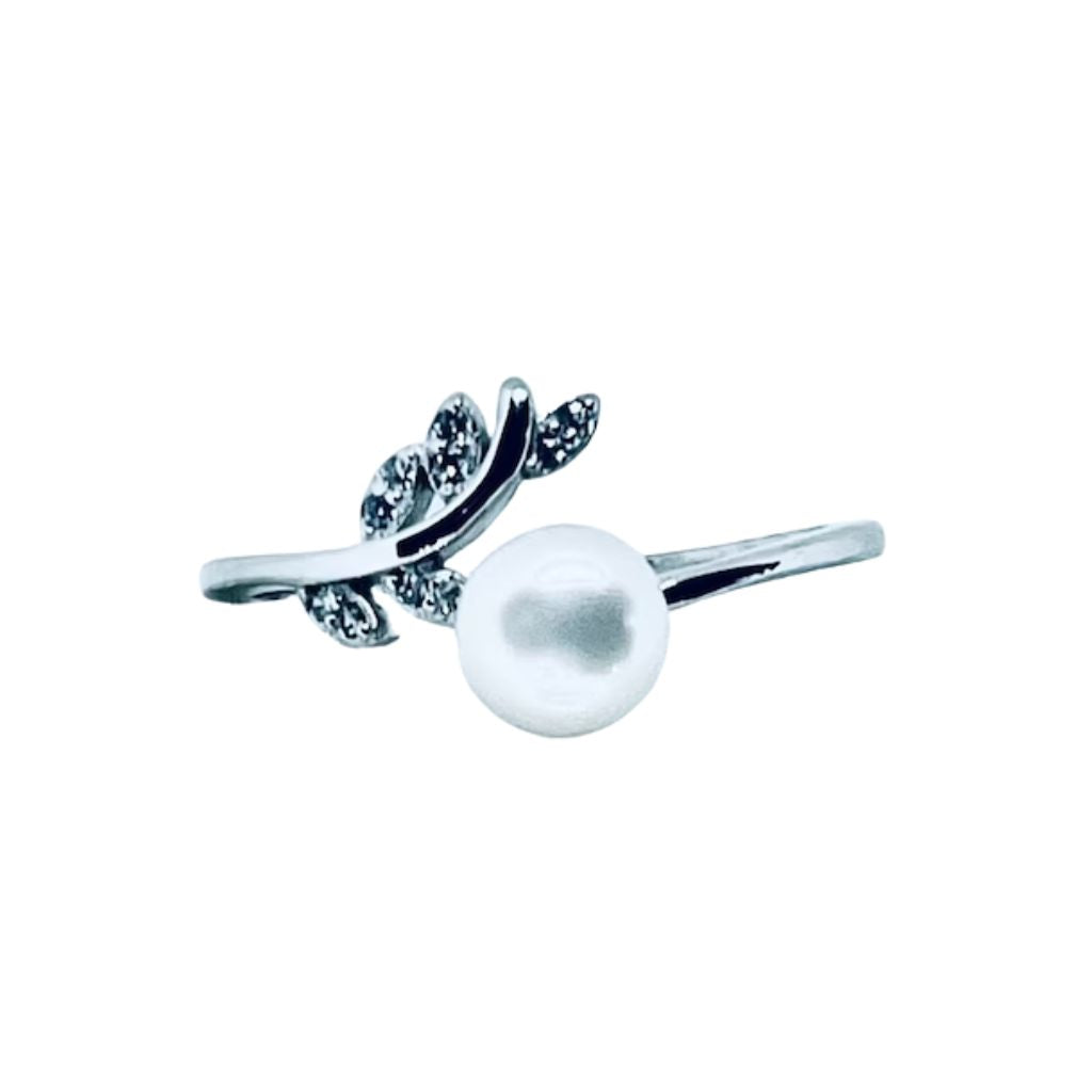 925 Sterling Silver Women's Pearl Rings Bulk Rate 150/Gram Design-12