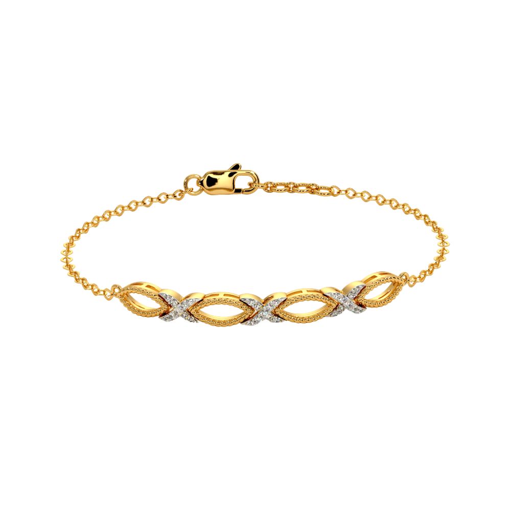 18k Gold Plated Women's Bracelets 925 Sterling Silver Bulk Rate 160/Gram Design-40