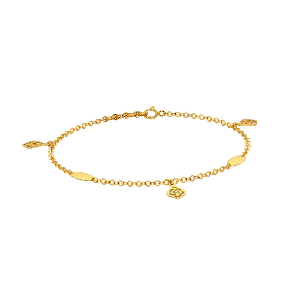 18k Gold Plated Women's Bracelets 925 Sterling Silver Bulk Rate 160/Gram Design-5