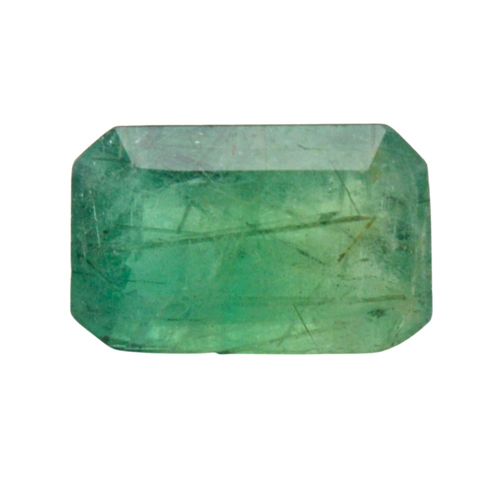 4 Carat 4.4 Ratti Certified Natural Zambian Emerald (Panna) Rectangle Shape Fine Quality Loose Gemstone at Wholesale Rates (Rs 3800/carat)