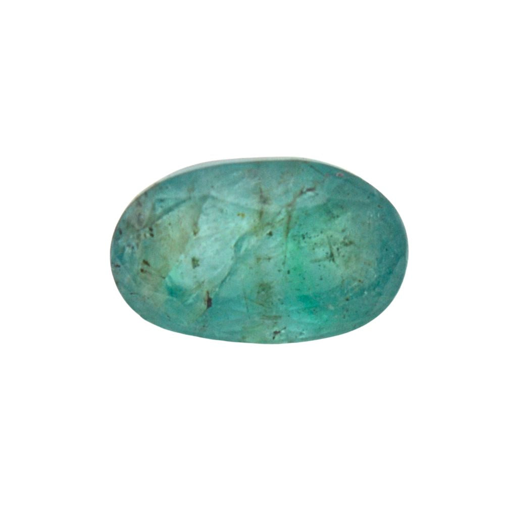 3.8 Carat 4.2 Ratti Certified Natural Zambian Emerald (Panna) Oval Shape Fine Quality Loose Gemstone at Wholesale Rates (Rs 900/carat)